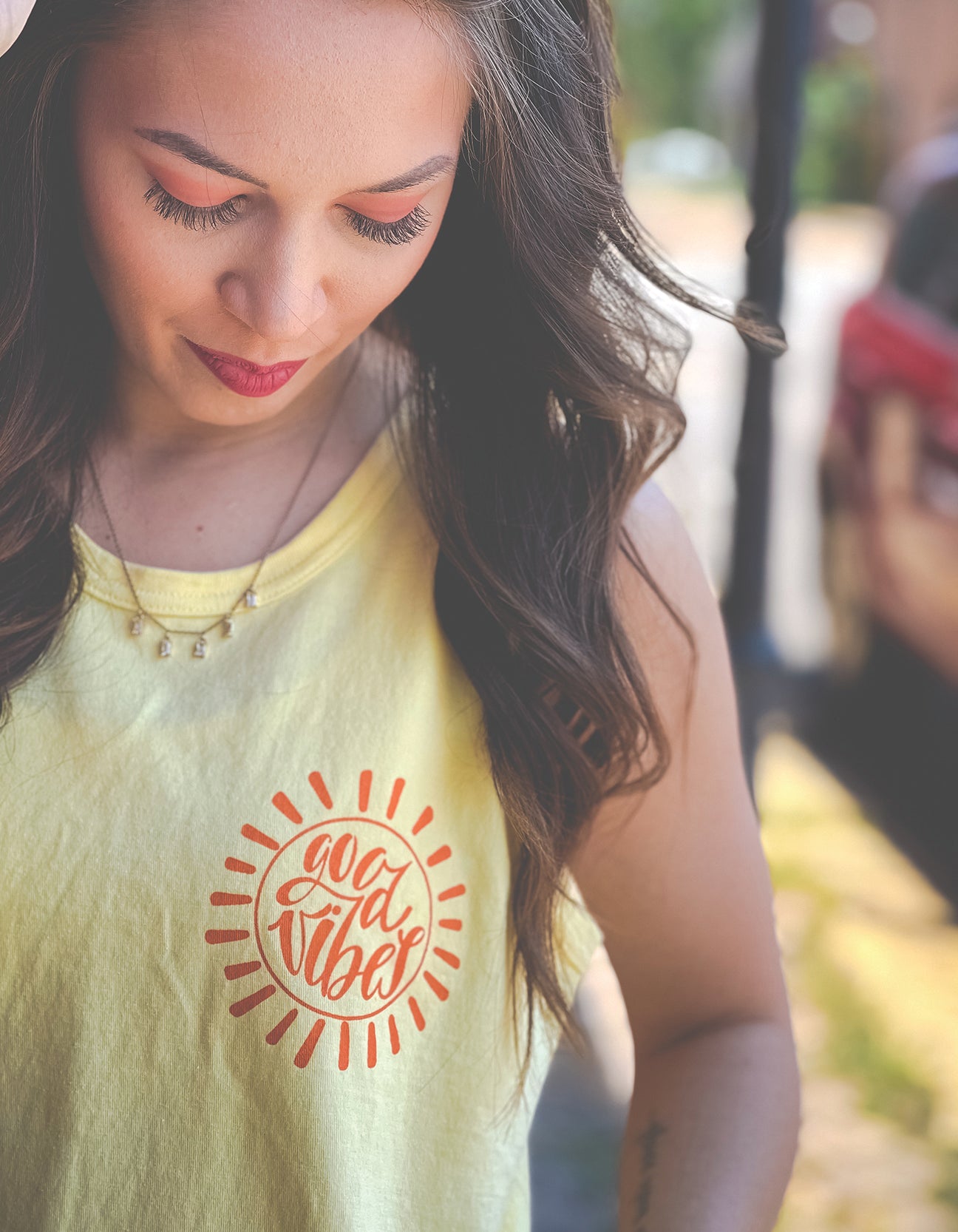 Good Vibes Tank in Yellow