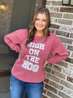 Load image into Gallery viewer, High on the Hog Sweatshirt in Red
