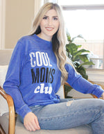Load image into Gallery viewer, Cool Moms Club Long Sleeve Tee in Blue
